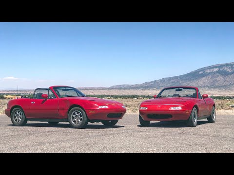 1.6 Liter Miata vs 1.8 Miata MX5 Drag Race