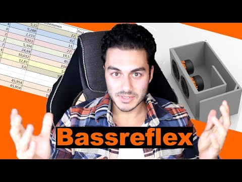 Bassreflex Subwoofer Entwurf: Berechnung und Konstruktion in CAD mit Maßen zum selber bauen