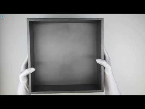 Aloni Wandnische Edelstahl grau gebürstet rostfrei 305x305x100mm HEC30GG video