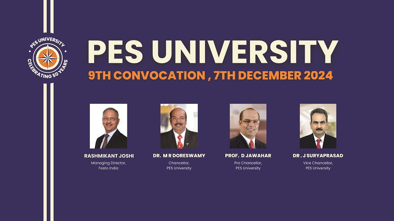 Create your own path: Rashmikant Joshi at Ninth Annual Convocation 2024 of PES University