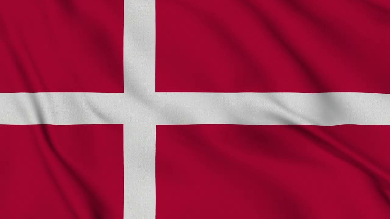 Denmark Flag Waving 4K | Danish National Flag Animation