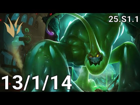 Zac Jungle vs Diana - EUW diamond  | Patch 25.S1.1