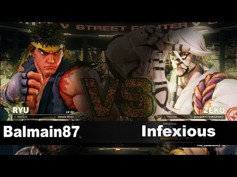 SFV/SF5 AE Balmain87 (Ryu) vs Infexious (Zeku) Ranked Match Set
