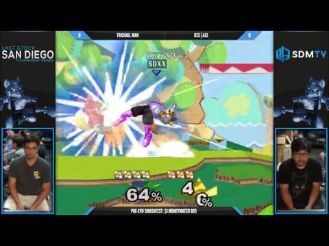 Pre-EVO Smashfest - Trichael Man (Fox) vs. B2S | Ace (Fox) - SSBM $1 Moneymatches - Smash Melee