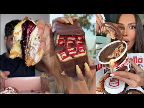 TIKTOK Mukbang Compilation | Desserts and other sweets 🍰🍫🍩