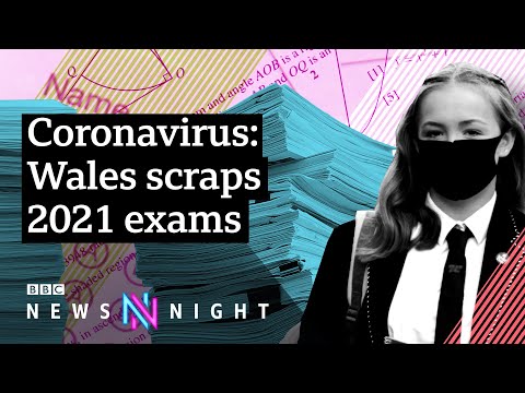 冠狀病毒。2021年英國各地的學校考試會被取消嗎？- BBC新聞之夜 (Coronavirus: Will school exams be cancelled around the UK in 2021? - BBC Newsnight)