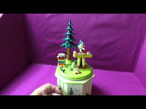 Erzgebirge - wunderschöne alte Spieluhr von STEINBACH - Spielzeugverkäufer mit Flöte