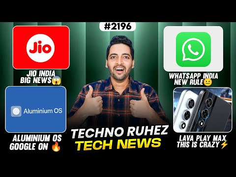 Jio Big News😱,Lava Play Max😍,WhatsApp New Rule India🙂‍↕️,Sanchar Saathi,Aluminium OS,RedmiNote 16