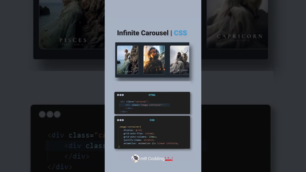 Infinity Carousel Using Html css #mrcodding #shorts #explore