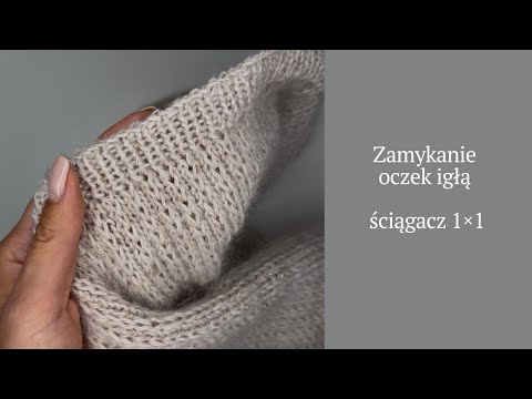 Needle closure – 1×1 ribbing – Poland 🇵🇱 #knittingpattern #tutorial