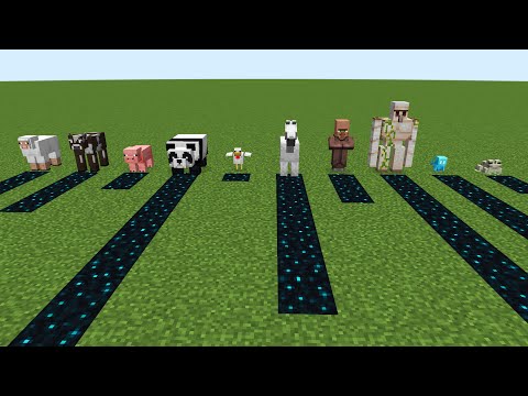 Sculk Generation by all Passive and Neutral Mobs in Minecraft  - Which Mob Will generate more Sculk?