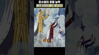 흰수염의 흔들 능력을 막아내는 해군 3대장 무장색 패기 각성