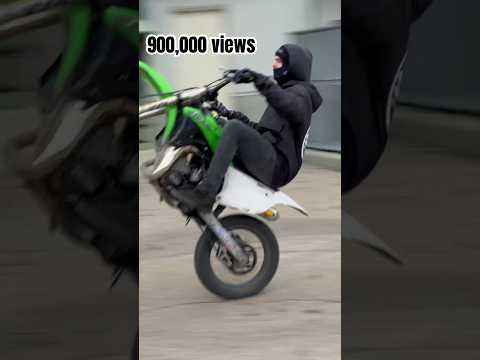 New Kx 100 Wheelie Test…MUST WATCH 😱 #Shorts #explore #fyp