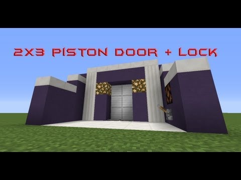 EPIC 2x3 Piston Door with Lock in Minecraft!