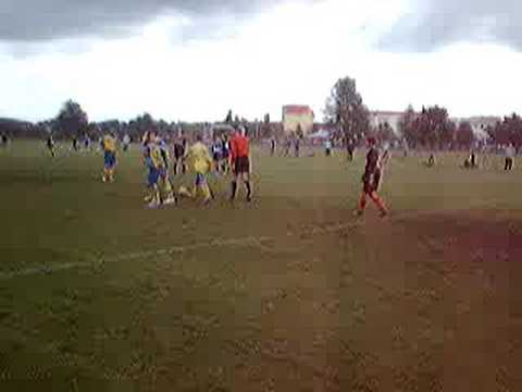 Jantar Ustka-Pomezania Malbork 4-3,rzut karny Oskar Iwan