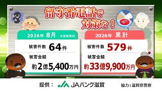 特殊詐欺！滋賀県内 2026年8月の被害状況