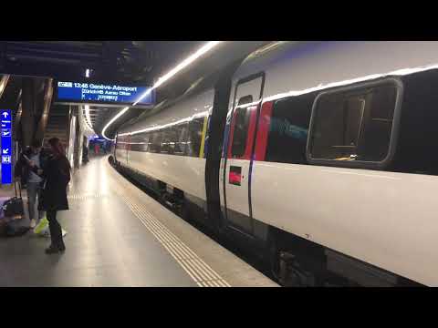 IC5 with new 2nd direct service St Gallen-Genève Aéroport departs Zurich Airport