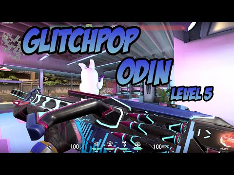 BLUE GLITCHPOP ODIN SKIN GAMEPLAY LEVEL 5 - VALORANT GLITCHPOP SKINS