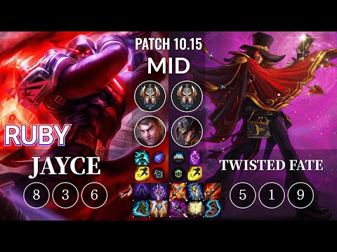 RW Ruby Jayce vs Twisted Fate Mid - KR Patch 10.15