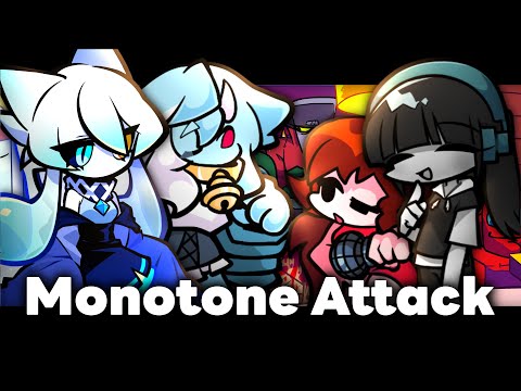 Monotone Attack - But Claire & Xiel. & GF & Shikumiro sings it [ Friday Night Funkin' × Impostor ]