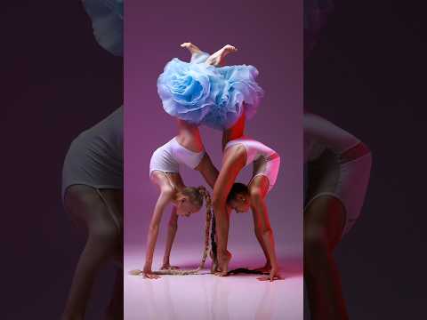 🇺🇦 Model poses for photoshoot📸 Rhythmic gymnastics. Models Polina and Valeriia