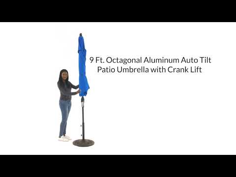 9 Ft Octagonal Aluminum Patio Umbrella Overview Video