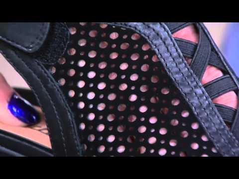 Earth Suede Wedges w/ Adjustable Backstrap Calla on QVC