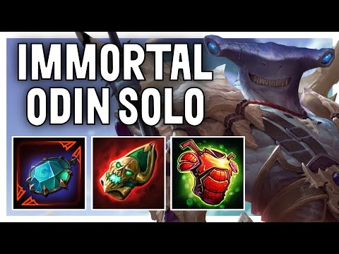 FULL HEAL AND INFINITE SHIELDS - Odin Solo SMITE Ranked Conquest
