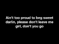 The Temptations- Ain't to Proud to Beg lyrics 