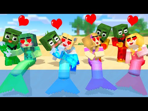 Explosive Love: Baby Zombie & Squid Game Doll - Minecraft Animation