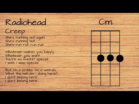 Radiohead - Creep UKULELE TUTORIAL W/ LYRICS