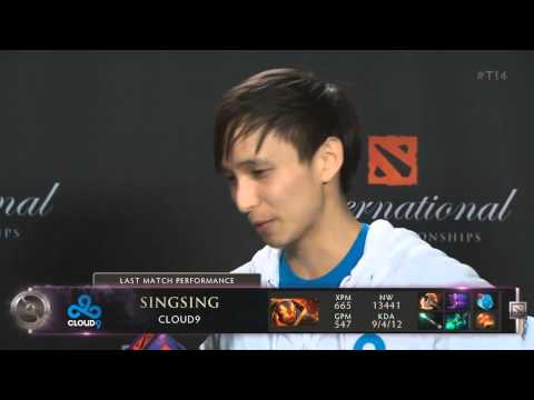 Dota 2 The Internationals 4 Main Event - C9.SingSing post C9 vs Navi Interview with Kaci
