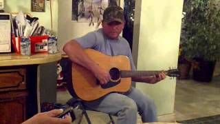 my dad playing guitar (aaron tippin- the sky&#39;s got the blues)
