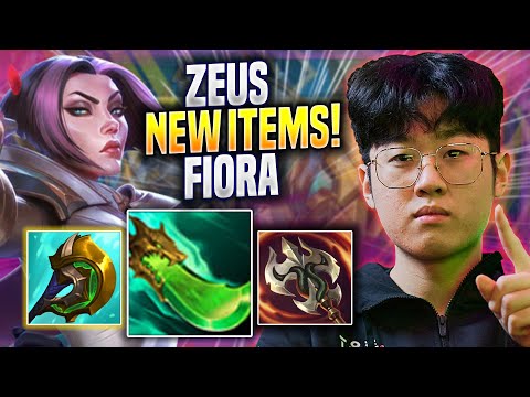 ZEUS TRIES FIORA WITH NEW ITEMS! - T1 Zeus Plays Fiora TOP vs K'sante! | Preseason 2023