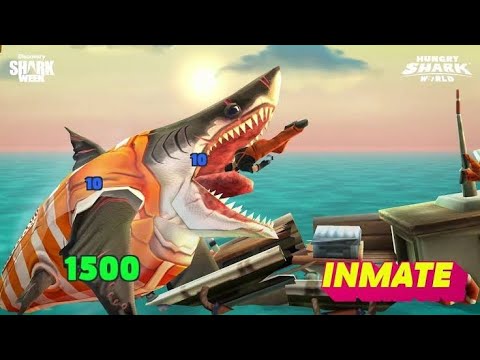 Hungry Shark World | Inmate Megalodon Shark New Unlocked Skin