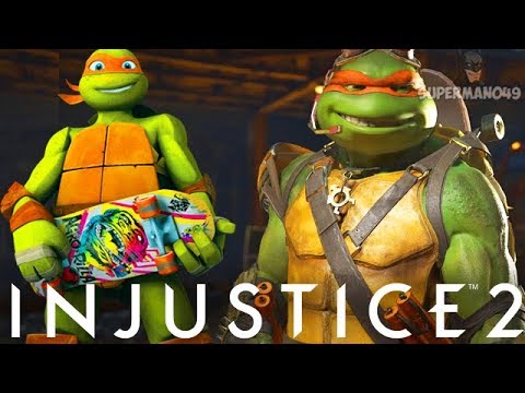 Michelangelo's Epic Skateboard Is Deadly! - Injustice 2 "Ninja Turtles" Michelangelo Gameplay