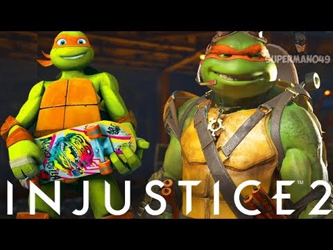 Michelangelo's Epic Skateboard Is Deadly! - Injustice 2 "Ninja Turtles" Michelangelo Gameplay Video