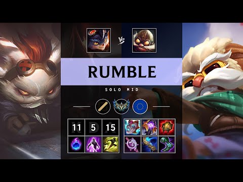 Rumble Mid vs Corki - EUW Challenger Patch 25.15