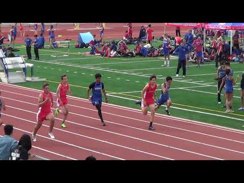 FSB 100m Heat 2 vs Fountain Valley 3-21-18 - Los Alamitos Boys