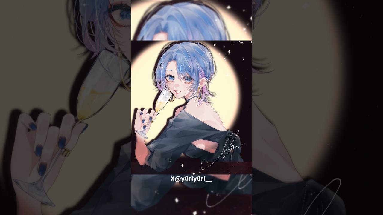 祝い酒🥂 #イラストメイキング #shorts #イラスト