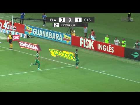 Eberson chuta após giro e diminui para a Cabofriense