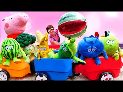 Песочница у Свинки Пеппы - Играем в огород с Машей Капуки - Видео с игрушками для детей