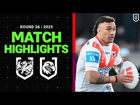 NRL Highlights | 2025 NRL Match Highlights | Dragons v Sea Eagles | Round 26