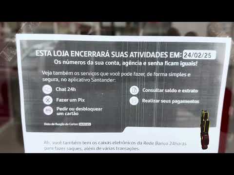 BANCO SANTANDER VAI ENCERRAR SUAS ATIVIDADES EM JUQUITIBA.