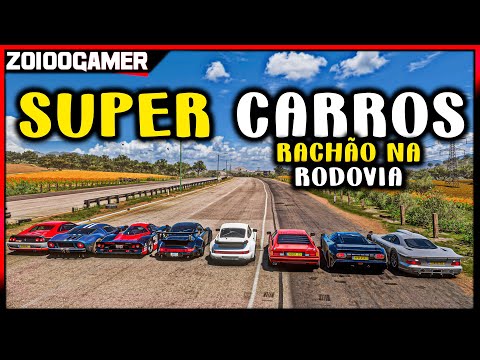Retro Supercar Drag Race on the Highway - Forza Horizon 5