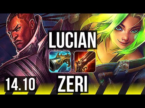 LUCIAN & Nami vs ZERI & Senna (ADC) | 72% winrate, 9/3/7 | EUW Master | 14.10