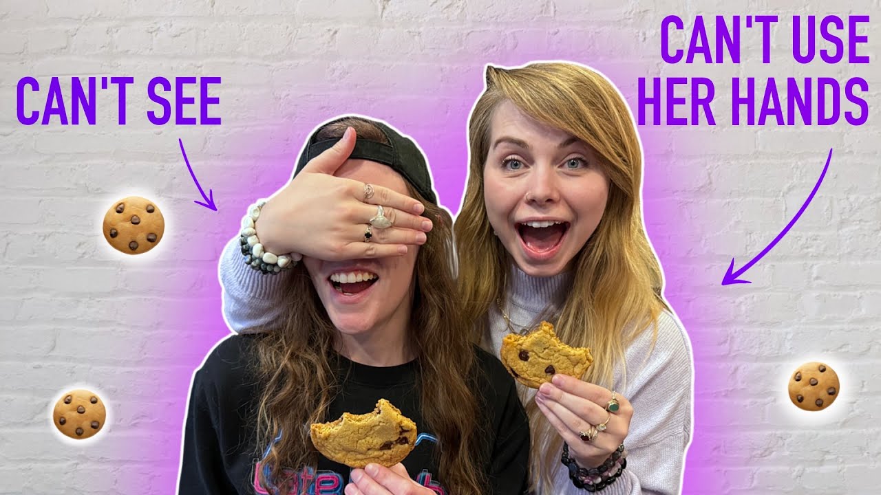 BLINDFOLDED Baking Challenge! - Hailee And Kendra