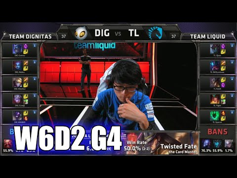Dignitas vs Team Liquid | S5 NA LCS Summer 2015 Week 6 Day 2 | DIG vs TL W6D2 G4 Round 2