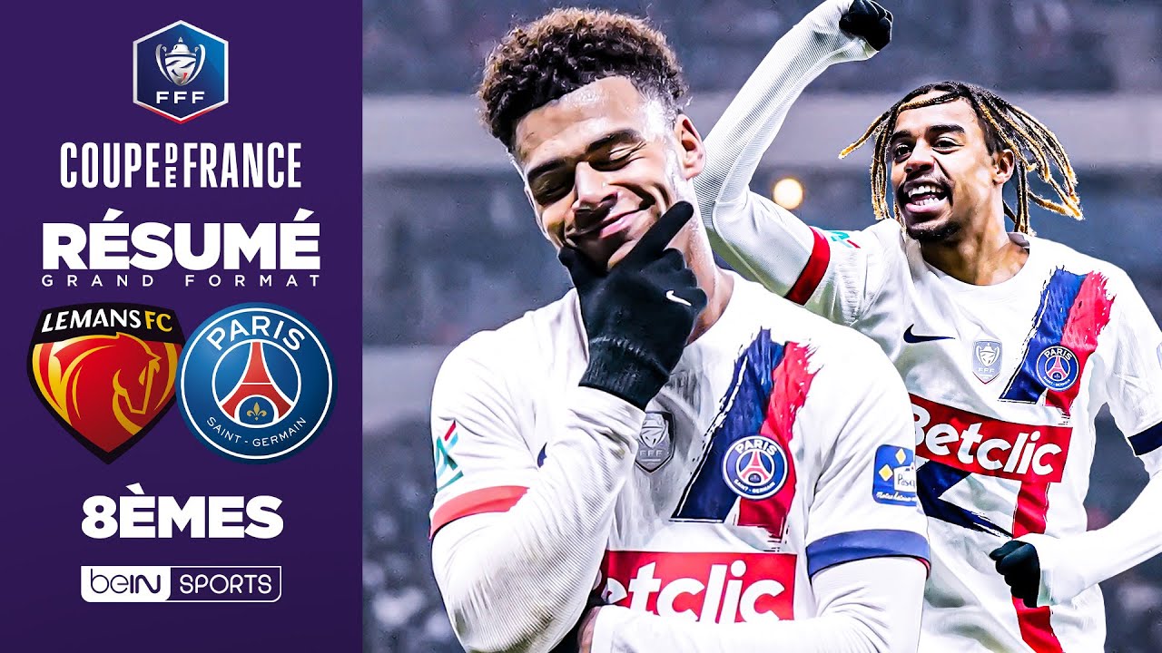 Résumé : Grâce à ses CRACKS Doué et Barcola, le PSG se qualifie face au Mans