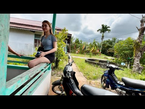 Chinese village on the coast of West Kalimantan Island